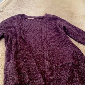 Cozy Purple Cardigan